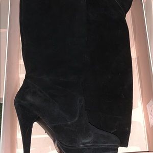 BCBG Michy tall suede pull on boots